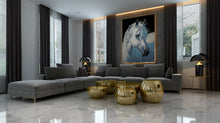 Load image into Gallery viewer, 999K010 Foshan Luxury golden ceramic tiles for floor villa hotel bathroom white gold plated porcelain wall tile