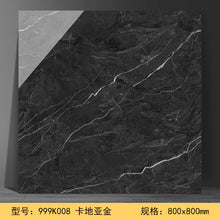 Load image into Gallery viewer, 999K008 800X800mm Non Slip High Glossy Full Body Ceramic Golden Black Polished Porcelain Floor Tiles