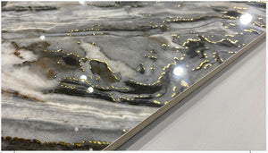 Gold Line & Silk White Marble