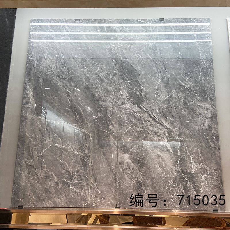 High gloss 750x1500mm luxury Continuous pattern big slab tiles whole body marble floor tiles living room slate wall tiles GT715035 Ink rock