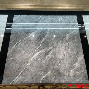 Sala 900x1800mm Piastrelle per pavimenti decorative moderne di grandi dimensioni in porcellana smaltata grigia e bianca RF-GT918010