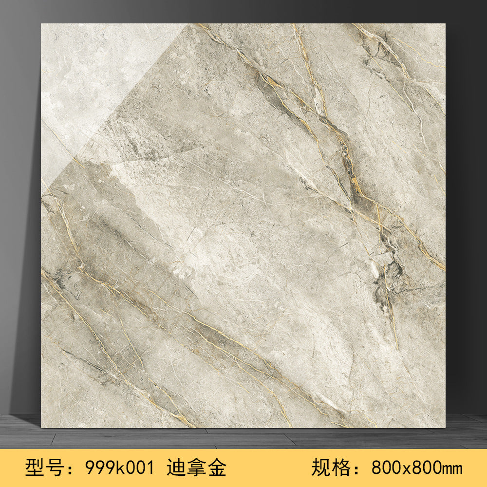 999K001 800X800mm Luxury Golden Line Glazed Full Polished Porcelain Tile