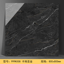 Load image into Gallery viewer, 999K008 800X800mm Non Slip High Glossy Full Body Ceramic Golden Black Polished Porcelain Floor Tiles
