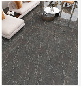 999K008 800X800mm Non Slip High Glossy Full Body Ceramic Golden Black Polished Porcelain Floor Tiles