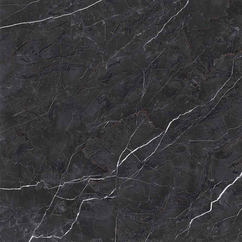 999K008 800X800mm Non Slip High Glossy Full Body Ceramic Golden Black Polished Porcelain Floor Tiles