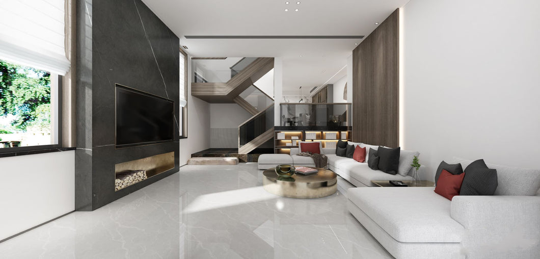 RF-CP8511  George Dark Grey Full Polished Glazed Porcelain Tile